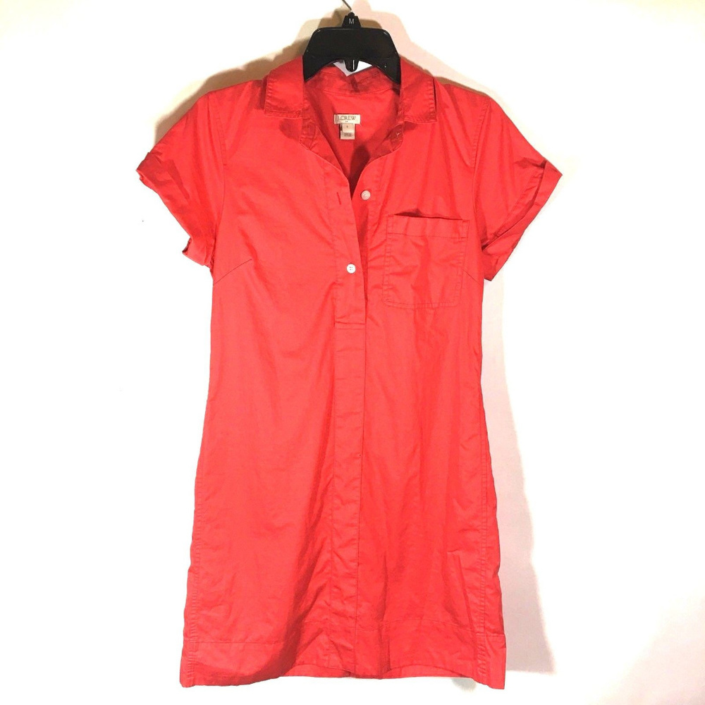 J Crew Coral Shirt Dress - Size Small